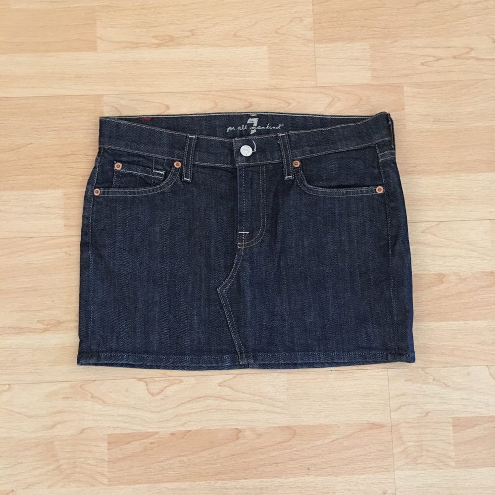 7 For All Mankind Denim Mini Skirt